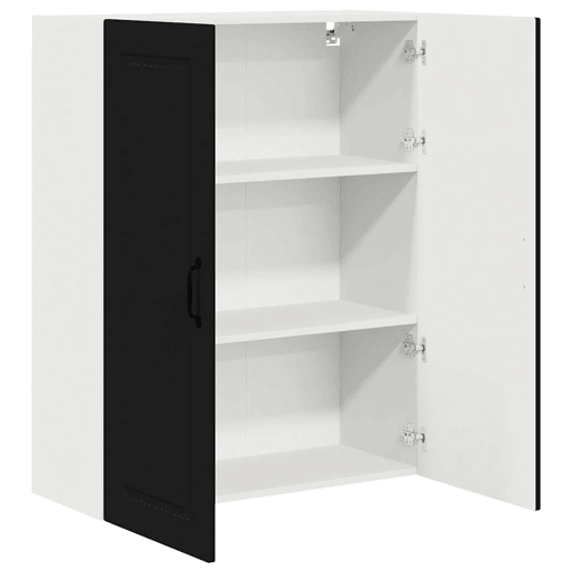 Armário de cozinha suspenso - armario de cocina colgante com porta Preto 80 x 31 x 100 cm