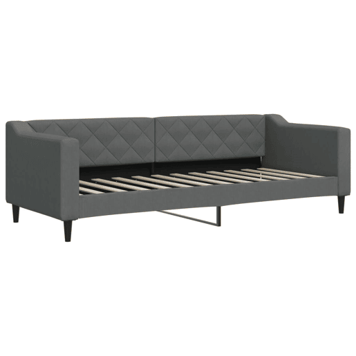 Sofá-cama, Sofá conversível com colchão 80x200 cm tecido cinzento-escuro