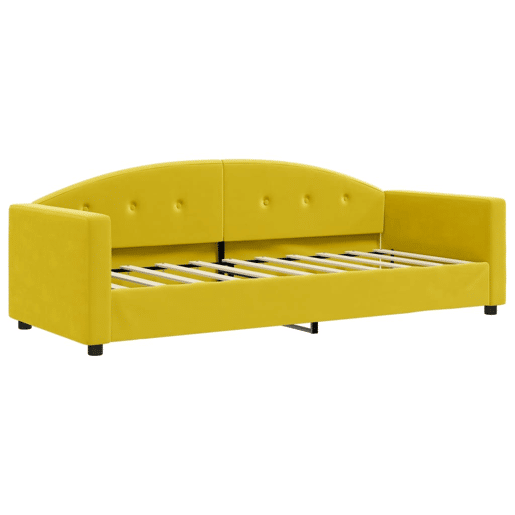 Sofá-cama, Sofá conversível 80x200 cm veludo amarelo Sofá-cama, Sofá conversível 80x200 cm veludo amarelo