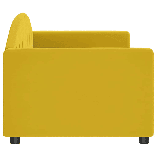 Sofá-cama, Sofá conversível 80x200 cm veludo amarelo Sofá-cama, Sofá conversível 80x200 cm veludo amarelo