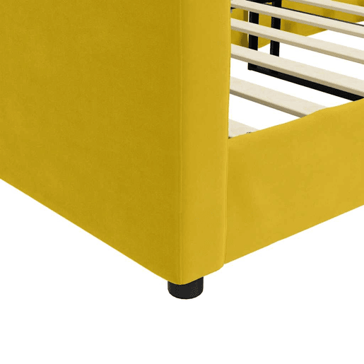 Sofá-cama, Sofá conversível 80x200 cm veludo amarelo Sofá-cama, Sofá conversível 80x200 cm veludo amarelo
