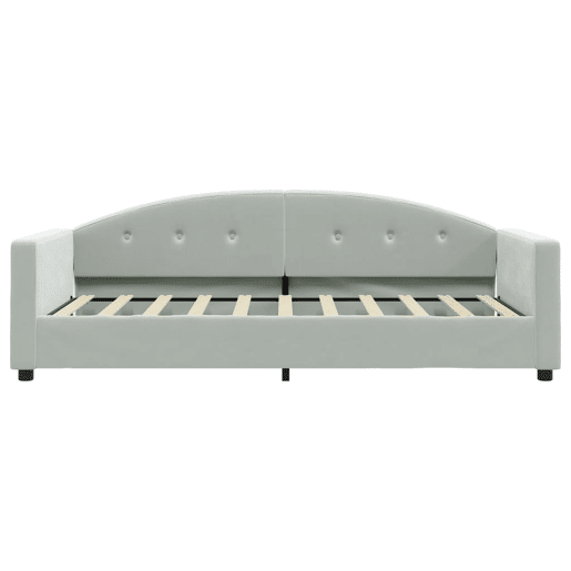 Sofá-cama, Sofá conversível com colchão 90x190 cm veludo cinzento-claro