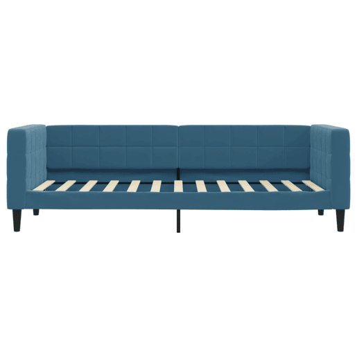 Sofá-cama, Sofá conversível com colchão 80x200 cm veludo azul