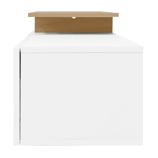 Móvel de TV moderno170 cm - design elegante, arrumação prática, branco brilhante, imitação de madeira, prateleiras de vidro, iluminação LED - branco + natural Móvel de TV moderno170 cm - design elegante, arrumação prática, branco brilhante, imitação de madeira, prateleiras de vidro, iluminação LED - branco + natural