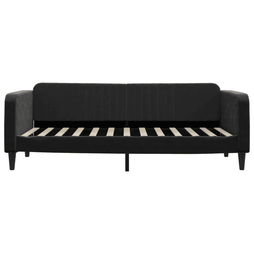 Sofá-cama, Sofá conversível com colchão 90x200 cm veludo preto