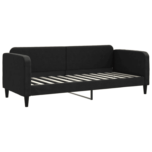 Sofá-cama, Sofá conversível com colchão 80x200 cm tecido preto