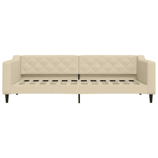 Sofá-cama, Sofá conversível com colchão 90x200 cm tecido cor creme
