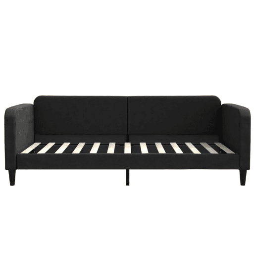 Sofá-cama, Sofá conversível com colchão 100x200 cm tecido preto