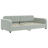 Sofá-cama, Sofá conversível 100x200 cm veludo cinzento-claro