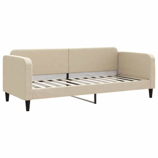 Sofá-cama, Sofá conversível com colchão 80x200 cm tecido cor creme