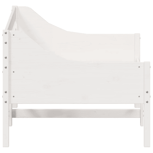 Sofá-cama, Sofá conversível sem colchão 90x190 cm madeira de pinho maciça branco