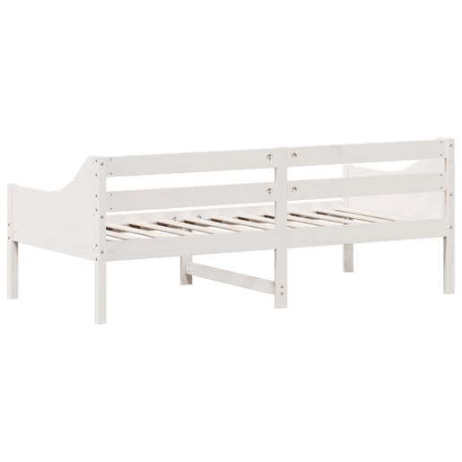 Sofá-cama, Sofá conversível sem colchão 90x190 cm madeira de pinho maciça branco