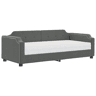 Sofá-cama, Sofá conversível com colchão 100x200 cm tecido cinzento-escuro