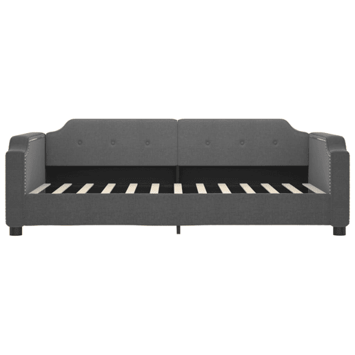 Sofá-cama, Sofá conversível com colchão 90x200 cm tecido cinzento-escuro