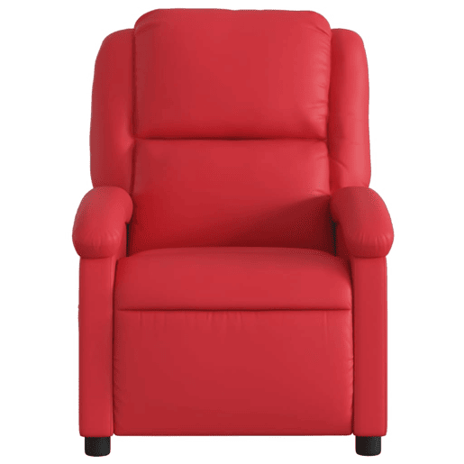 Poltrona reclinável - Poltrona relax couro artificial vermelho