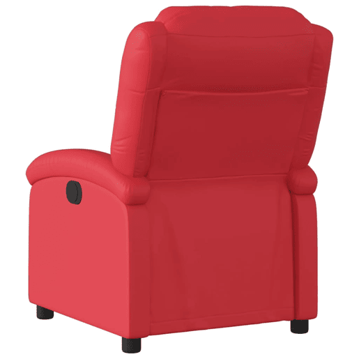 Poltrona reclinável - Poltrona relax couro artificial vermelho