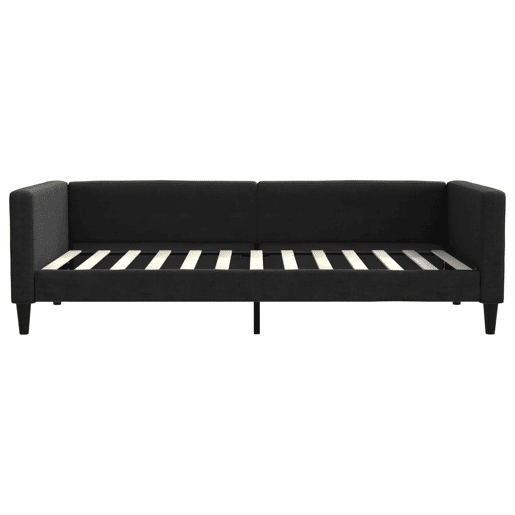 Sofá-cama, Sofá conversível com colchão 100x200 cm tecido preto