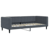 Sofá-cama, Sofá conversível 100x200 cm veludo cinzento-escuro
