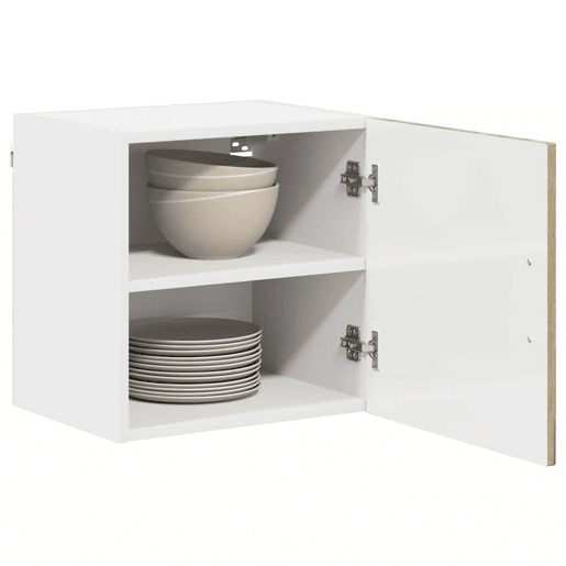 Lote de 2 Armários de cozinha suspendidos - Cozinha modular Colgantes com porta Carvalho Sonoma