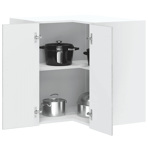 Armário suspenso de canto para cozinha - Cozinha modular derivados de madeira