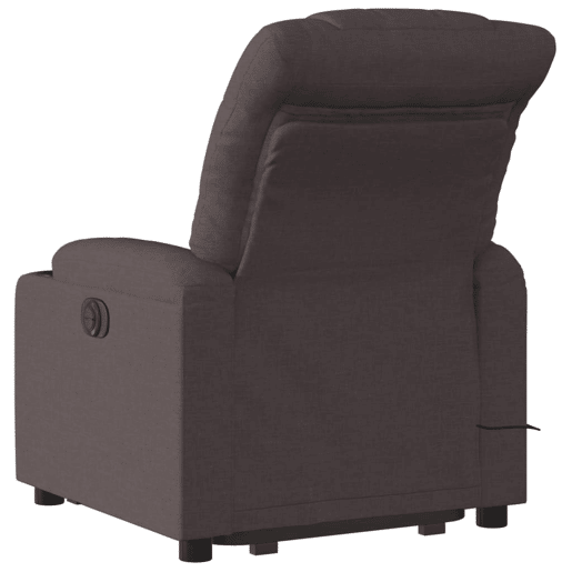 Poltrona elétrica massagens - Poltrona relax tecido castanho-escuro