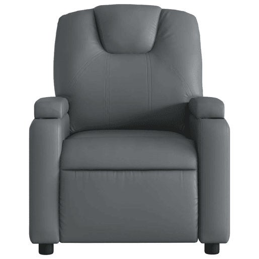 Poltrona de massagens reclinável - Poltrona relax couro artificial cinzento