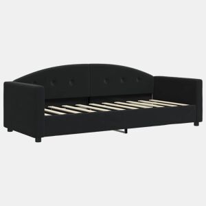 Sofá-cama, Sofá conversível 80x200 cm veludo preto