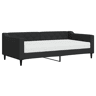 Sofá-cama, Sofá conversível com colchão 90x190 cm tecido preto