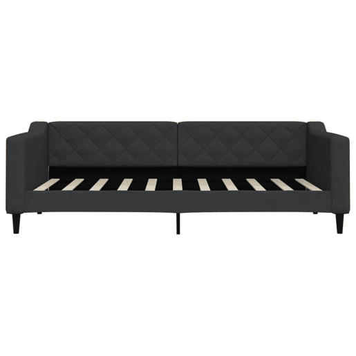 Sofá-cama, Sofá conversível com colchão 90x190 cm tecido preto