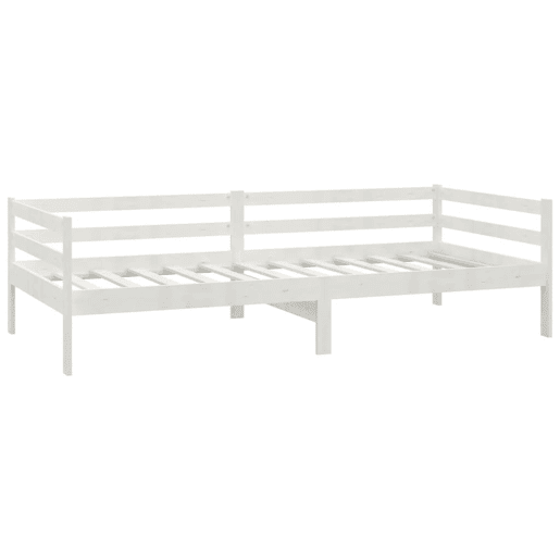 Sofá-cama, Sofá conversível com colchão 90x200 cm pinho maciço branco Sofá-cama, Sofá conversível com colchão 90x200 cm pinho maciço branco