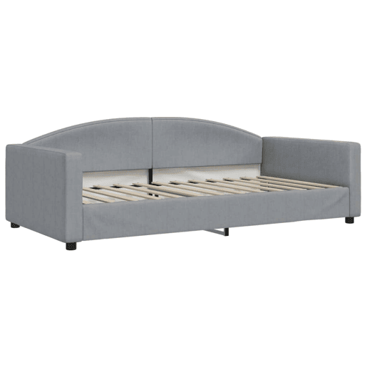 Sofá-cama, Sofá conversível com colchão 100x200 cm tecido cinzento-claro