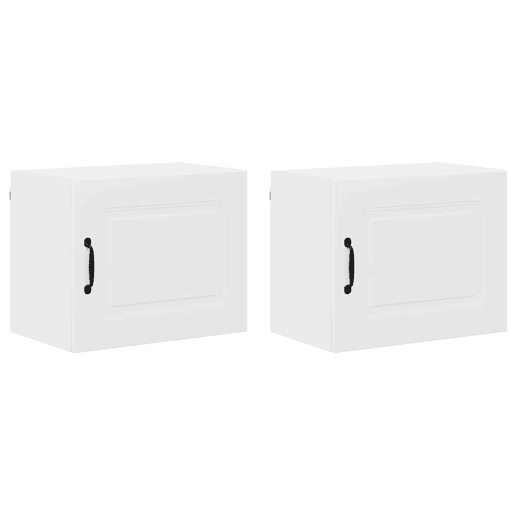 Lote de 2 Armários de cozinha suspendidos - Cozinha modular Colgantes Branco 50 x 31 x 40 cm