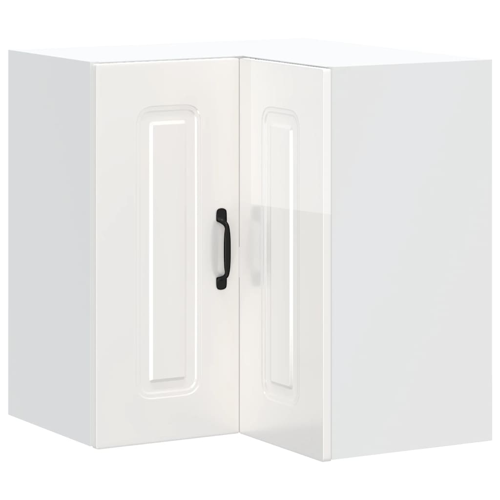 Armario de cocina de esquina de pared - Mueble cocina 57 Blanco Brillo