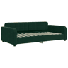 Sofá-cama, Sofá conversível 100x200 cm veludo verde-escuro
