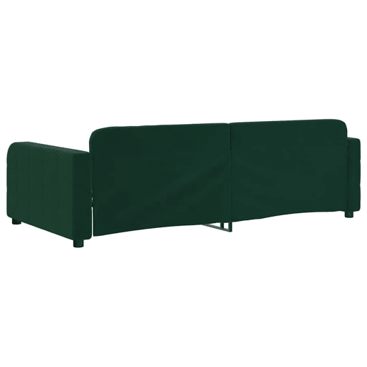 Sofá-cama, Sofá conversível 100x200 cm veludo verde-escuro