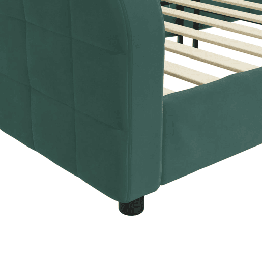 Sofá-cama, Sofá conversível 100x200 cm veludo verde-escuro