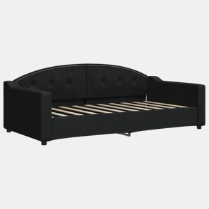 Sofá-cama, Sofá conversível 90x190 cm tecido preto