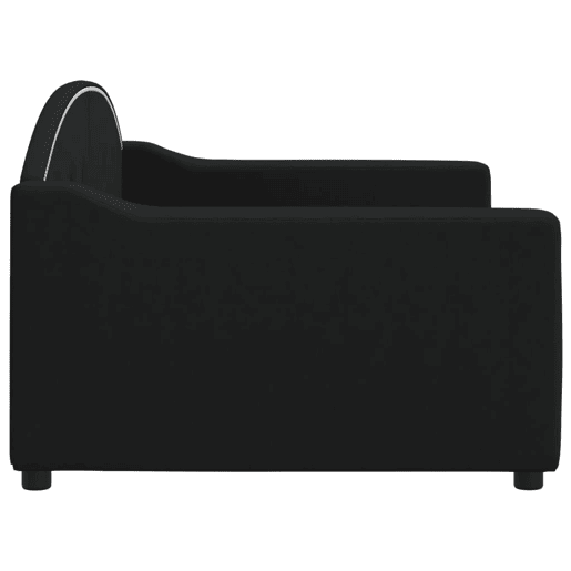 Sofá-cama, Sofá conversível 90x190 cm tecido preto