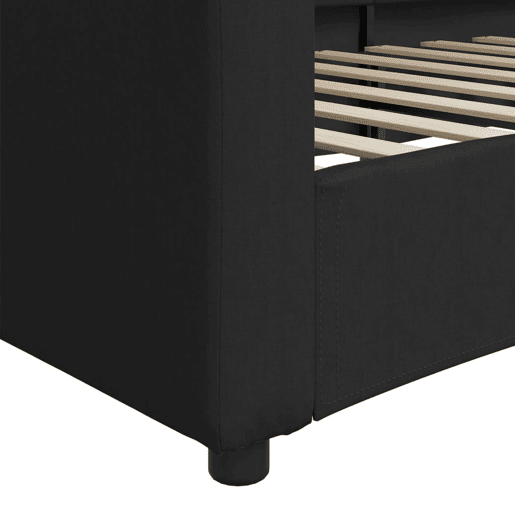 Sofá-cama, Sofá conversível 90x190 cm tecido preto