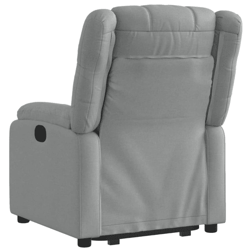 Poltrona reclinável - Poltrona relax elétrica tecido cinzento-claro
