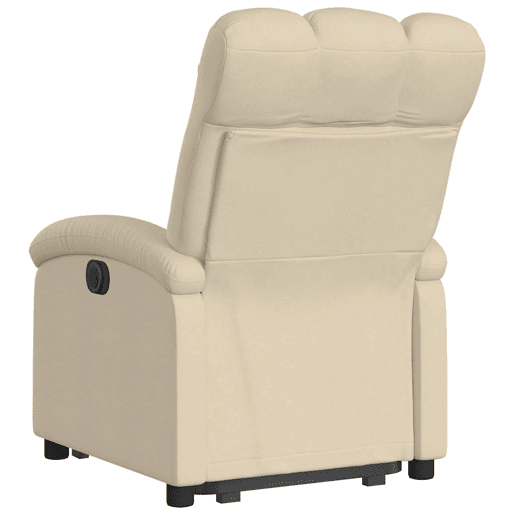 Poltrona reclinável - Poltrona relax elétrica tecido cor creme