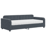 Sofá-cama, Sofá conversível com colchão 90x200 cm veludo cinzento-escuro