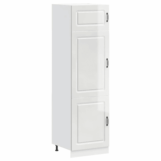 Armário de cozinha - Cozinha modular derivados de madeira branco brilhante