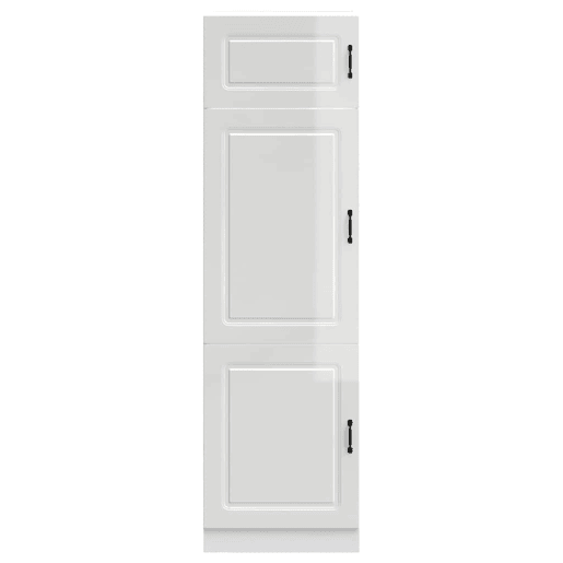 Armário de cozinha - Cozinha modular derivados de madeira branco brilhante