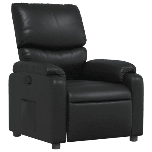 Poltrona reclinável - Poltrona relax couro artificial preto