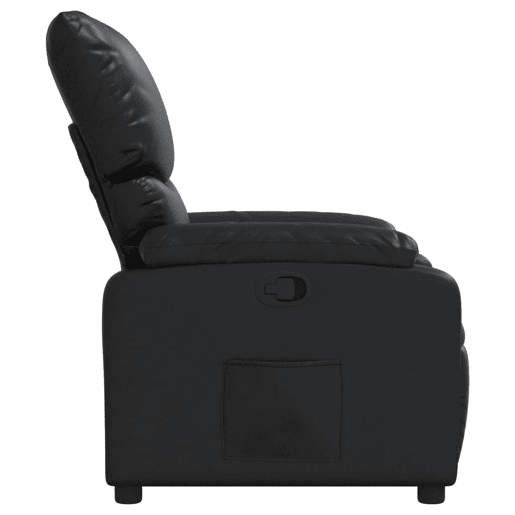 Poltrona reclinável - Poltrona relax couro artificial preto