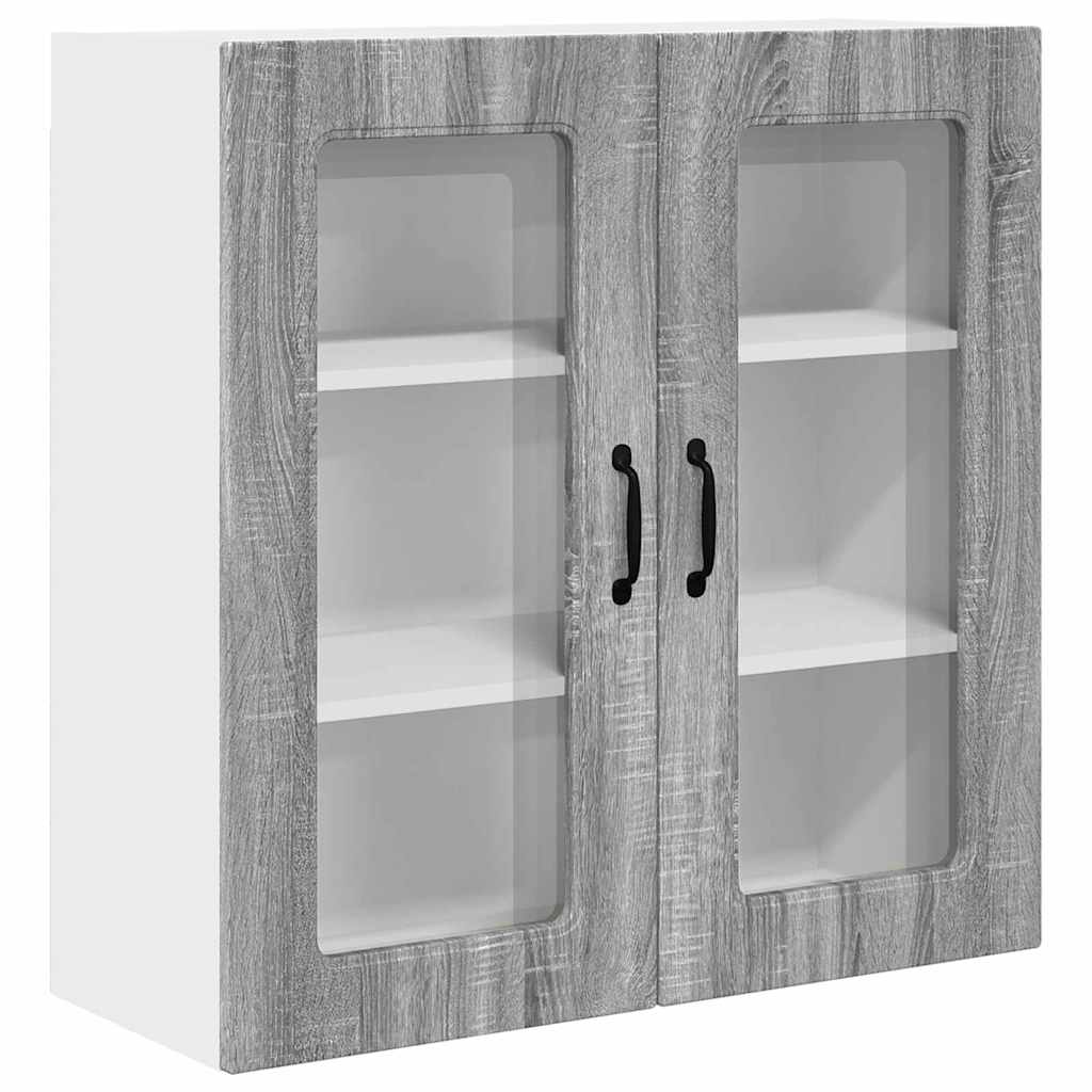 Armario de cocina de pared - Mueble cocina 80 Roble/ Gris