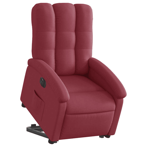 Poltrona reclinável - Poltrona relax elétrica tecido vermelho-tinto