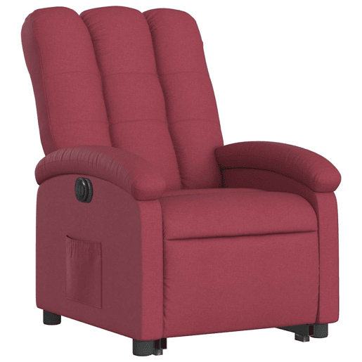 Poltrona reclinável - Poltrona relax elétrica tecido vermelho-tinto