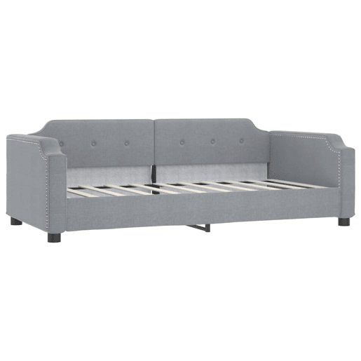 Sofá-cama, Sofá conversível 90x190 cm tecido cinzento-claro Sofá-cama, Sofá conversível 90x190 cm tecido cinzento-claro